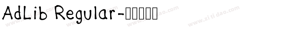 AdLib Regular字体转换